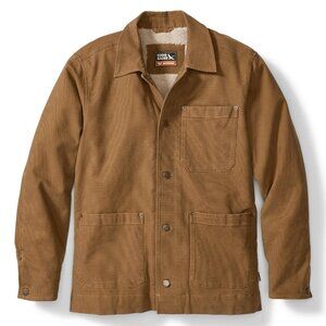 New! Eddie Bauer Sherpa Lined Canvas Workwear Elkhorn Shirt Jacket Men's XL